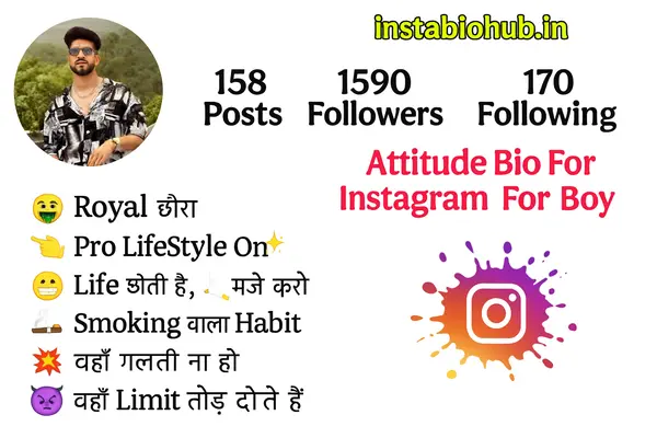 Attitude Bio Instagram For Boys
