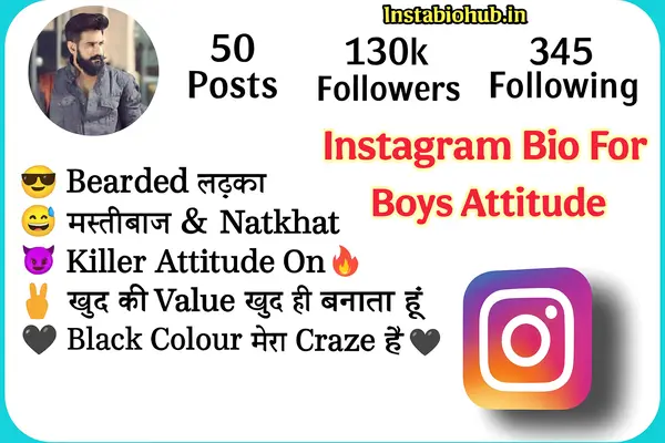 Instagram Bio for Boys Attitude